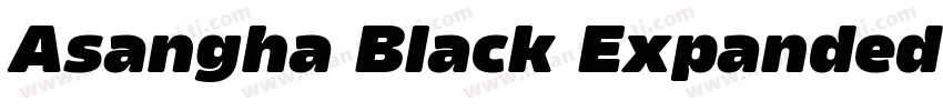 Asangha Black Expanded Italic字体转换